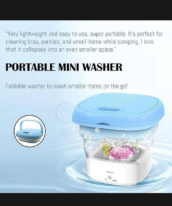 MINI FOLDED WASHING MACHINE & WITH PORTABLE DRYER. 5