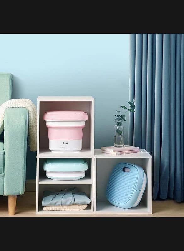 MINI FOLDED WASHING MACHINE & WITH PORTABLE DRYER. 7