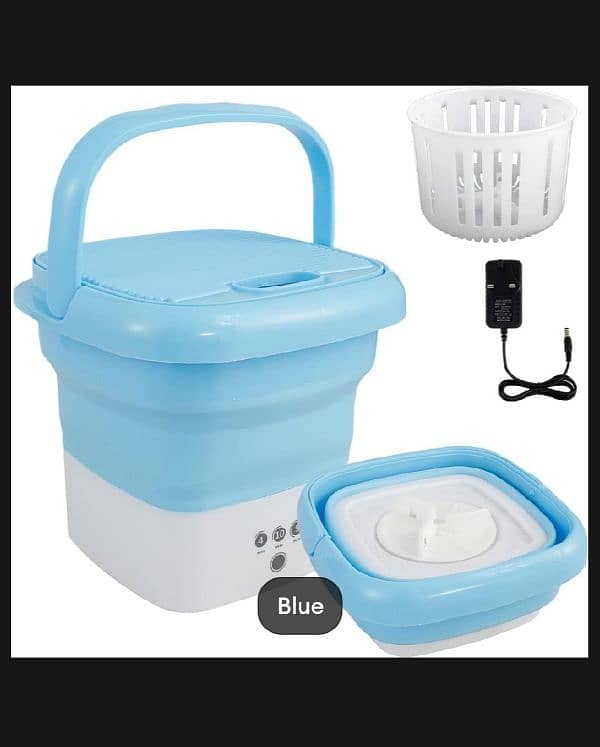 MINI FOLDED WASHING MACHINE & WITH PORTABLE DRYER. 9