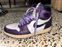shoes nike jordon 1 court purple