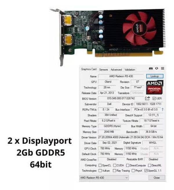 amd r5 430 2gb graphics card 1