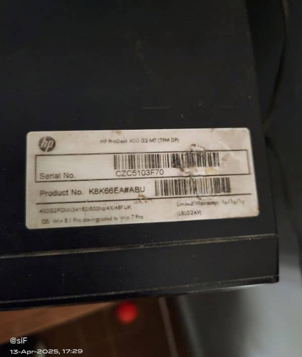 Desktop - Intel Core i7- 4th gen, 16GB,256 ssd, 512 hard 1