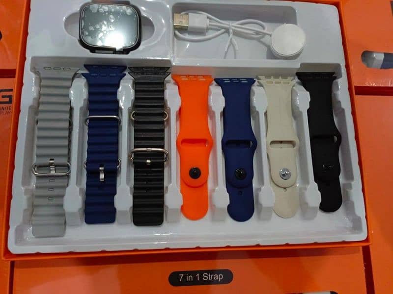 7 in 1 straps ultra, smart watch, pack of 10 3