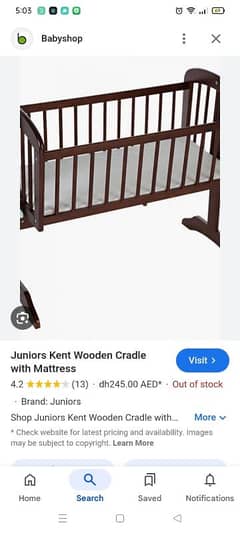 wooden baby cart