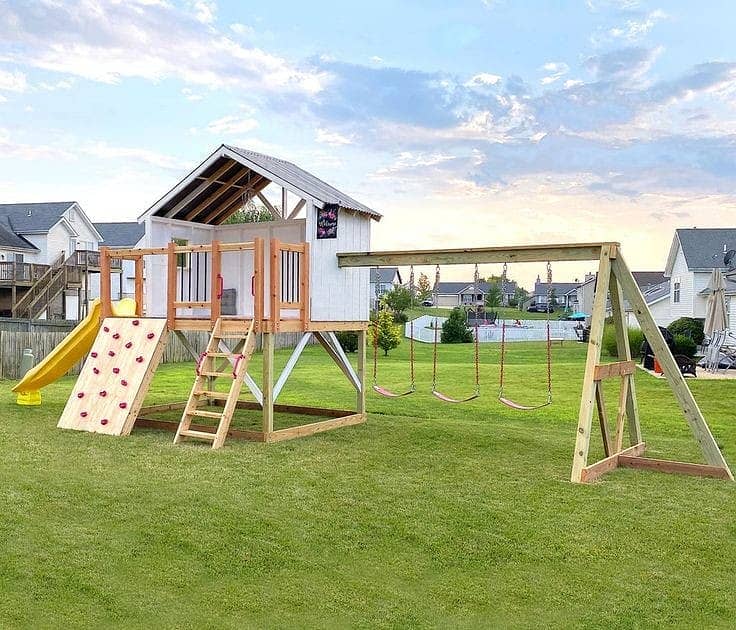 kids Slide/Swings/Kids rides/jhula/Spring rider/jungle gym/gazebo/bar 8