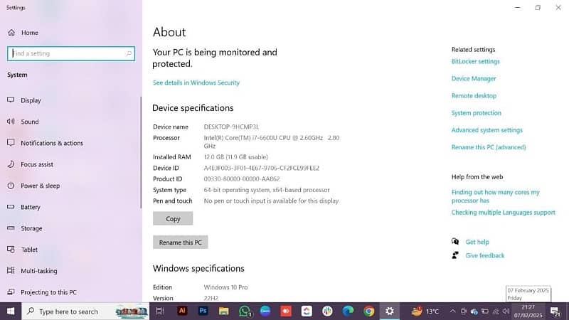 Dell Laptop - Latitude E7470-core i7 5