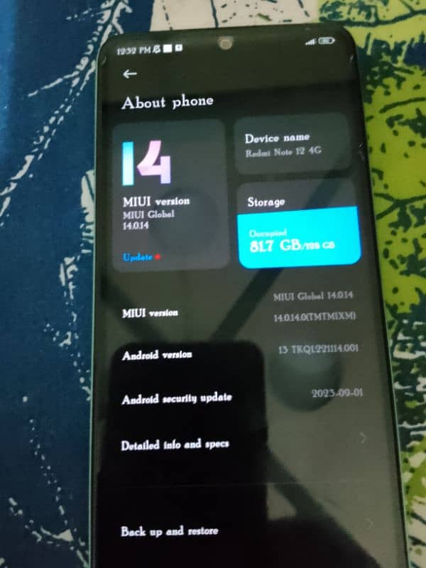Redmi Note 12 128/8 gb on MIUI 14 9