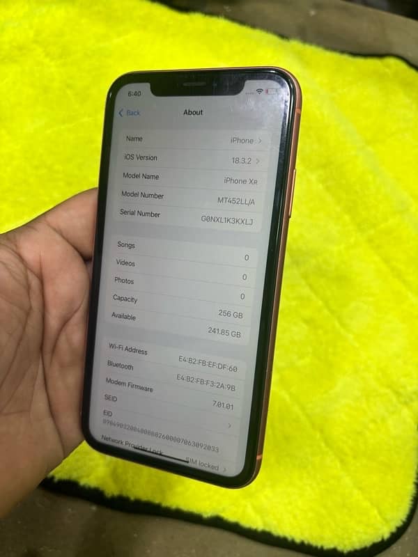 IHONE XR 256 /64 /64. / non JV 5