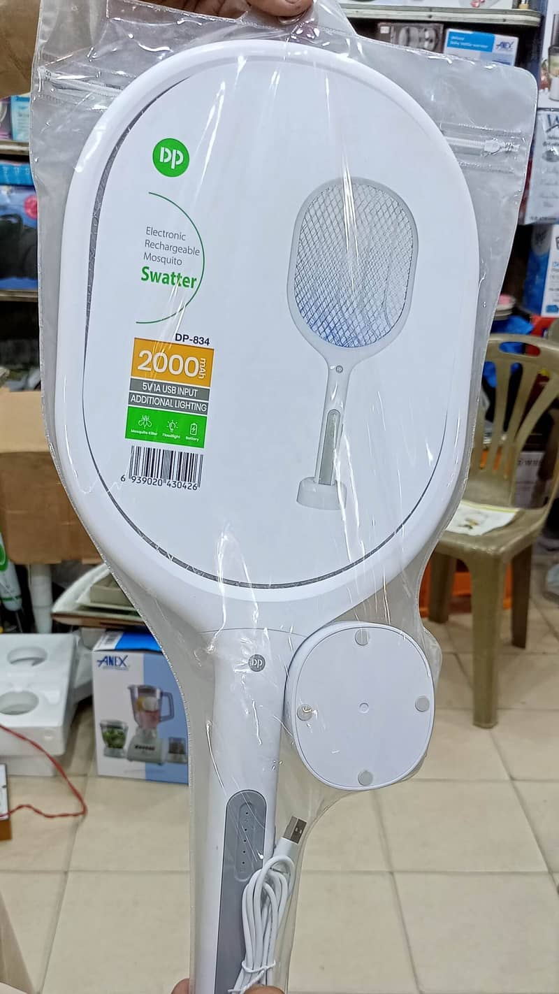 DP-834 (2 in 1) Mosquito Killer Racket & Lamp -2 Modes-Imported 1
