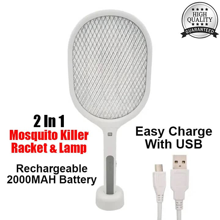 DP-834 (2 in 1) Mosquito Killer Racket & Lamp -2 Modes-Imported 11