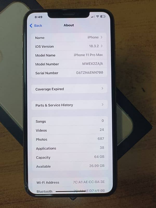 iPhone 11 pro Max gold dual physical approved 6