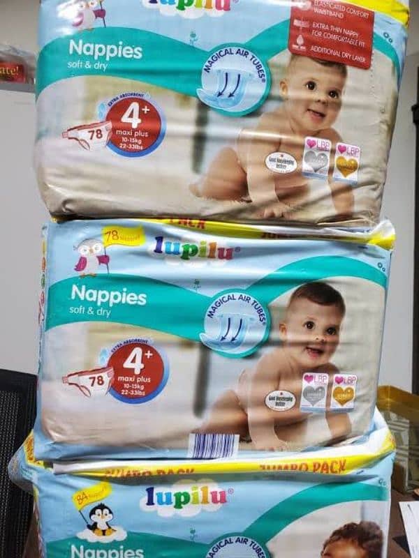 Lupilu Nappies Size 3 & 4 Imported from UK Premium Quality 1