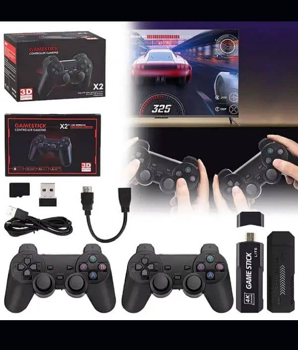 X2 wireless game stick with 2 wireless consoles 2