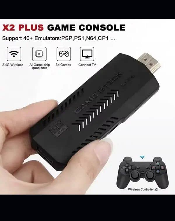 X2 wireless game stick with 2 wireless consoles 5