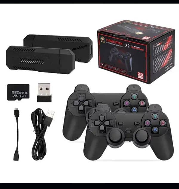 X2 wireless game stick with 2 wireless consoles 6