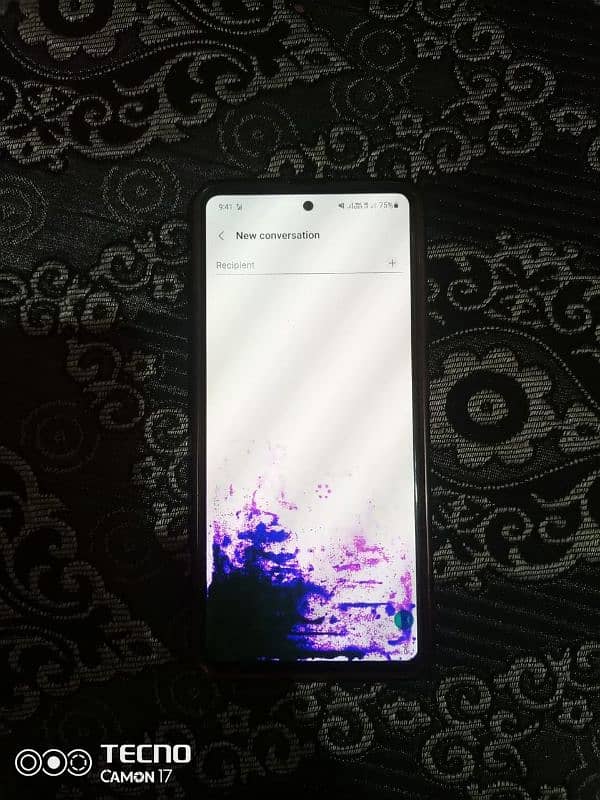 samsung A51 with box and original charger but panel shades 4