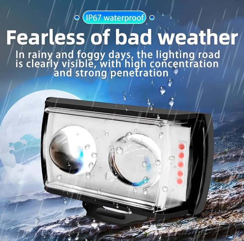 2 Lens Dolphin - 12-80V 50W LED Fog Light 4 Color Light White, Amber, 2
