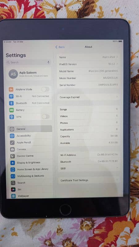 ipad mini 5 10/10 condition 4