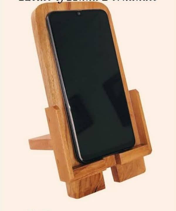 Wooden Mobile Stand Pure Wood Good Quality 10