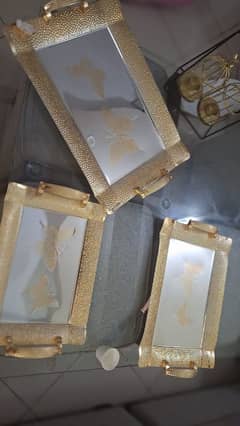 imported golden trays set