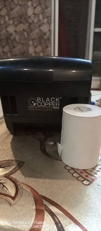 Black Copper Printer 2 White Roll Receipt Printer