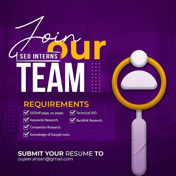 SEO , Social Media Expert And SEO Content Writing Internship Available 0
