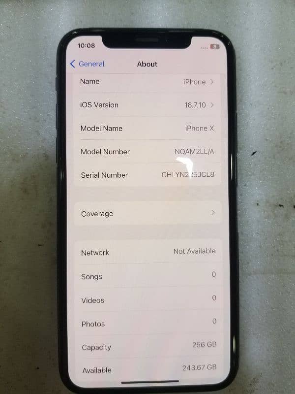 iphone x 256 pta. 0