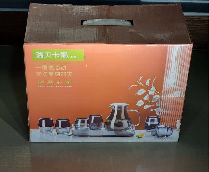8 pcs water set unique design with stylish tray 0