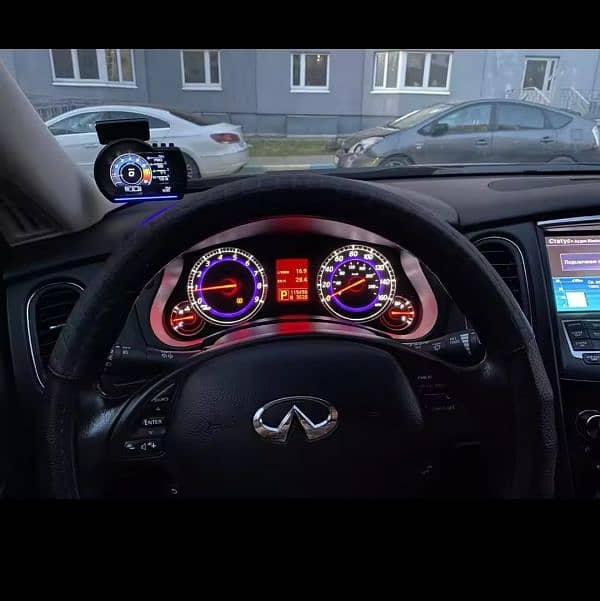 OBD2 Car Head Up Display HUD Smart Car Water&Oil temp audio 5