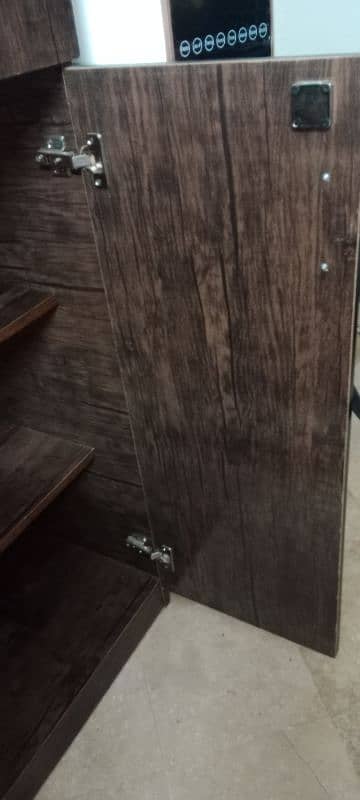 beautiful wardrobe with three shelves in slightly used condition 3