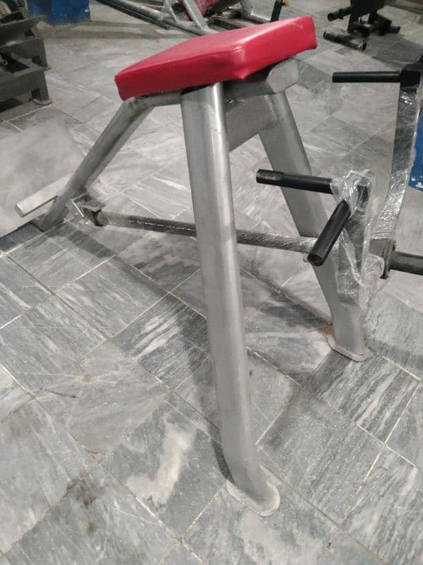 leg press, rowing, preacher curl, butter fly machine hyper extension 13