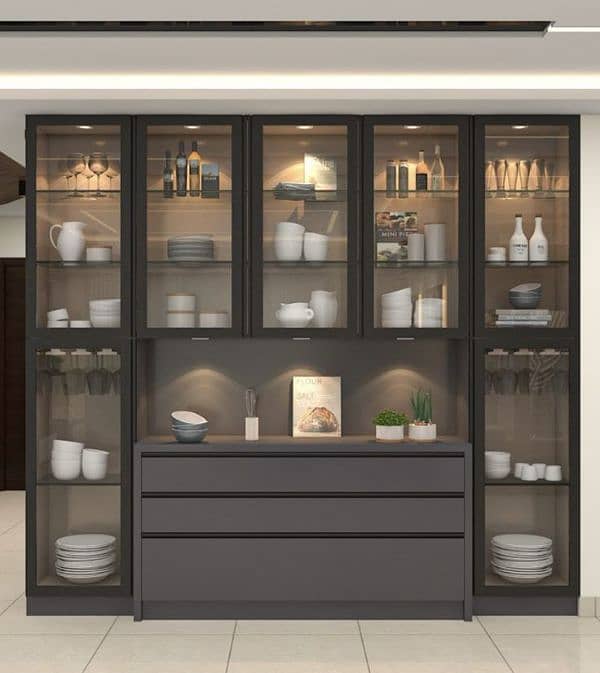 LCD wall kitchen wordrobe sliding cupboard 2