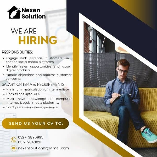 Need sales executive agents 0