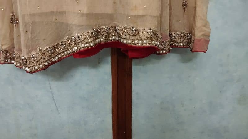 pearl embroided gown with maxi and dupatta 2