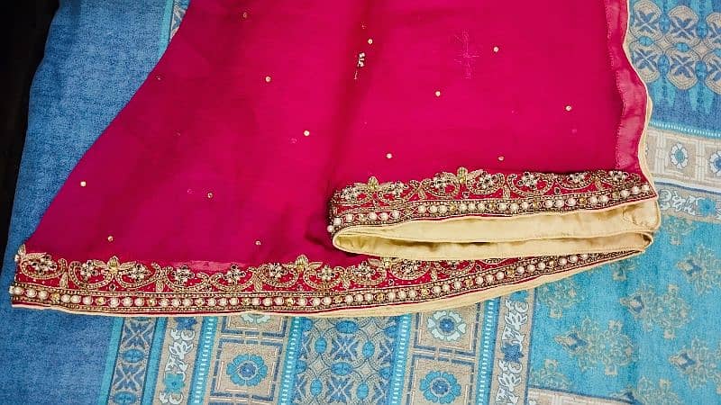 pearl embroided gown with maxi and dupatta 5