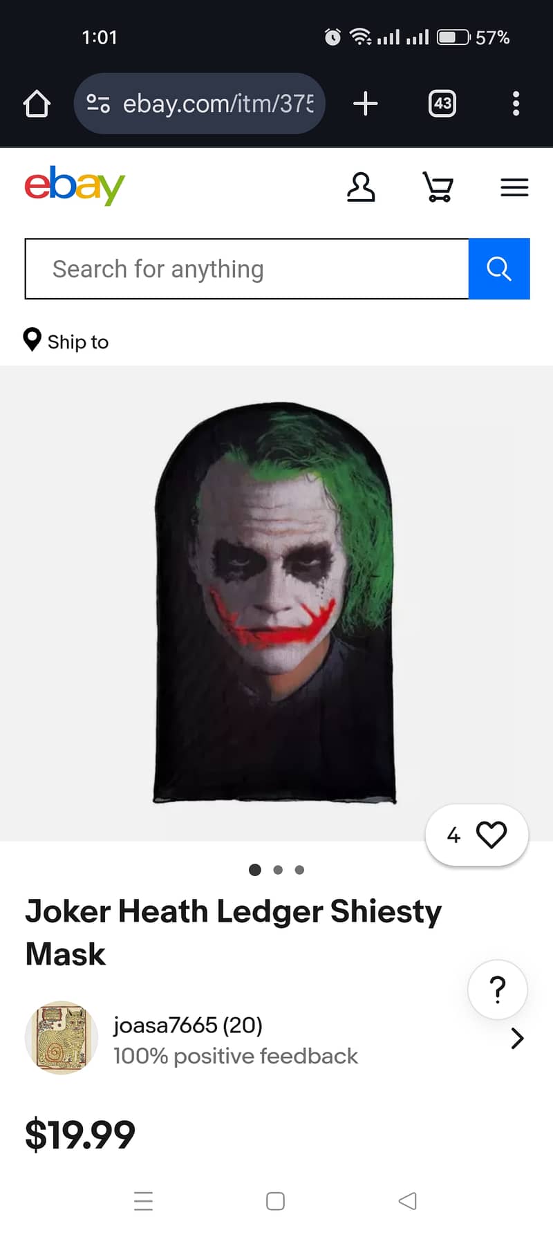 3d Batman Joker Clown Full Face Riding  Balaclava Hoodie Mask Bikers 1