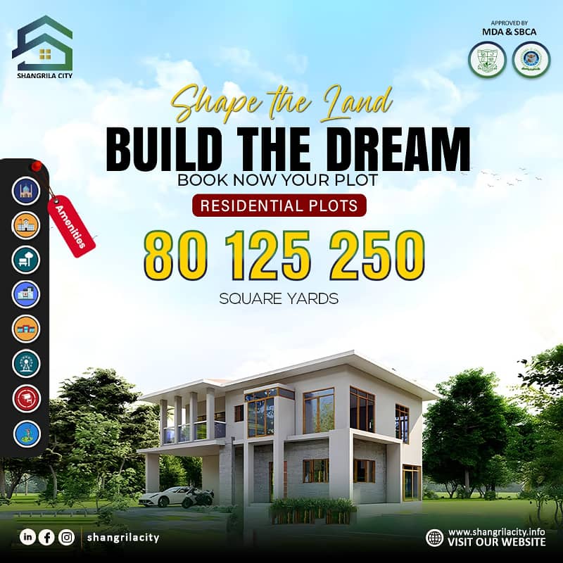 80,125 & 250 sq yd Park Facing & Corner Plot on Installment Plan 0