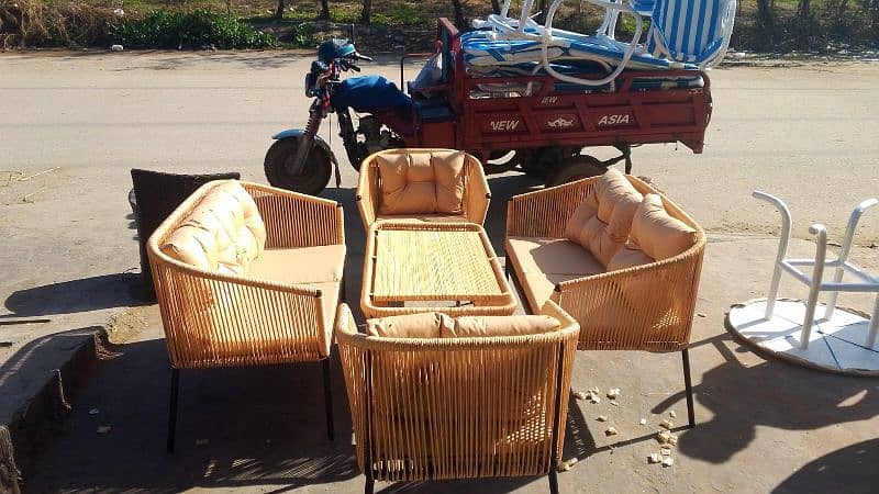 Rattan dining set for garden, taress, rasturrant and coffee shape 1