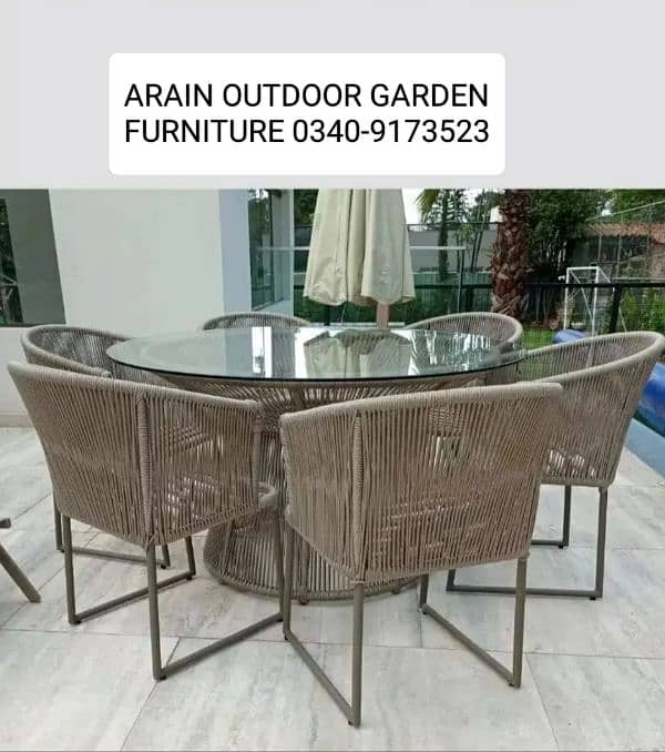 Rattan dining set for garden, taress, rasturrant and coffee shape 6