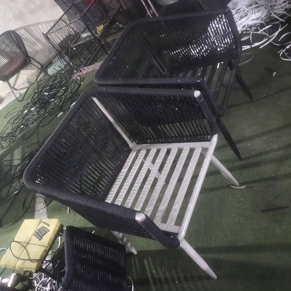 Rattan dining set for garden, taress, rasturrant and coffee shape 15