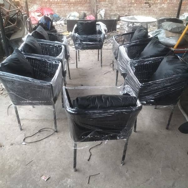 Rattan dining set for garden, taress, rasturrant and coffee shape 18