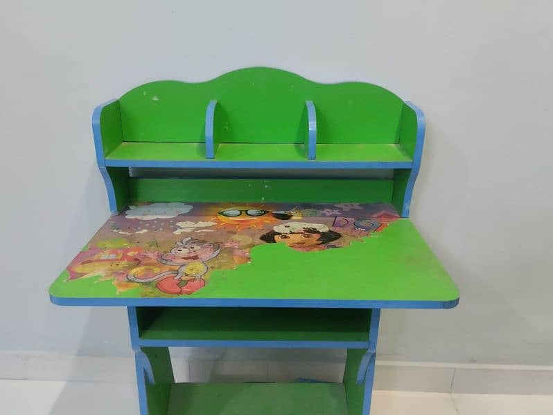 Colorful Kids Study Table with chair &  Design and Shelf  for Learning 1