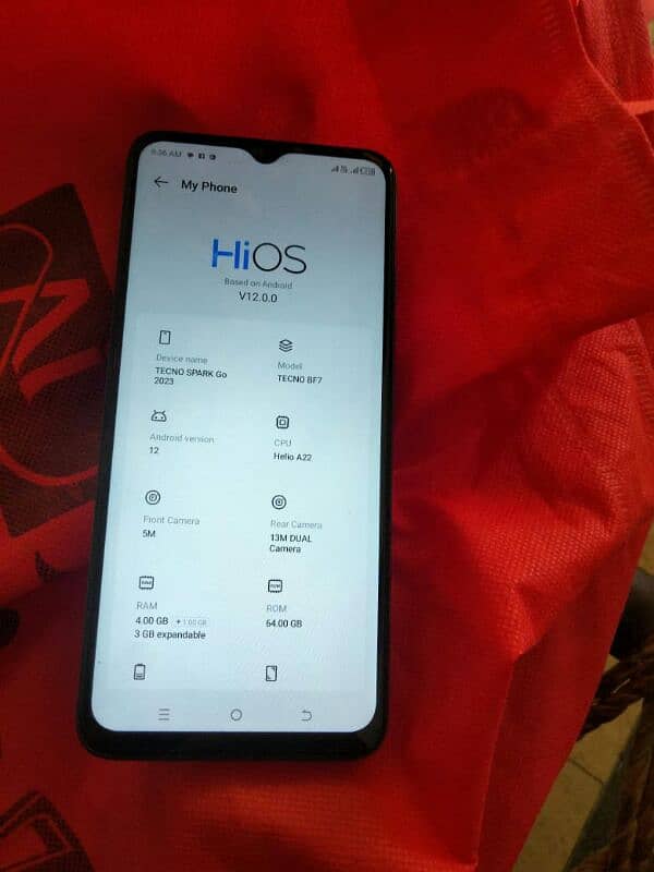 Techno spark go 2023 mobile for sell 4+3Gb RAM 64 GB RoM 2