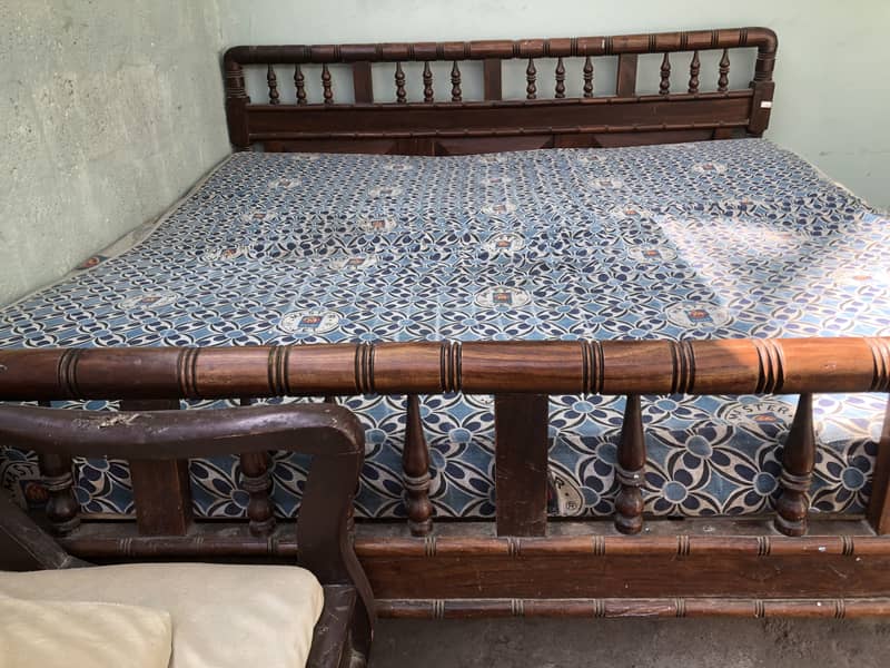 Double bed with Mattress contact on whatsapp 03166920463 11