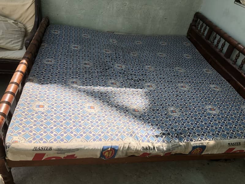 Double bed with Mattress contact on whatsapp 03166920463 13