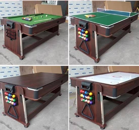 4 in 1 Multi functional|Pool Table|Air hockey Table|Table Tennis|lhr 0