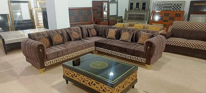 sofa set | L shape sofa | Wooden sofa | Velvet sofa | Luxury sofa 0