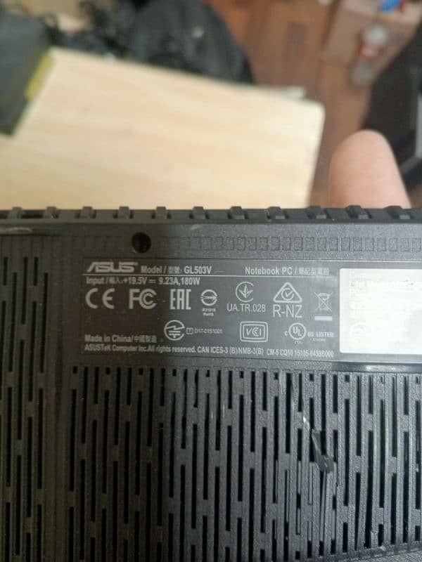 Asus rog gl503vm corei7 7thgen 16gbram 512ssd 6gb nvidea gtx 1060 card 4