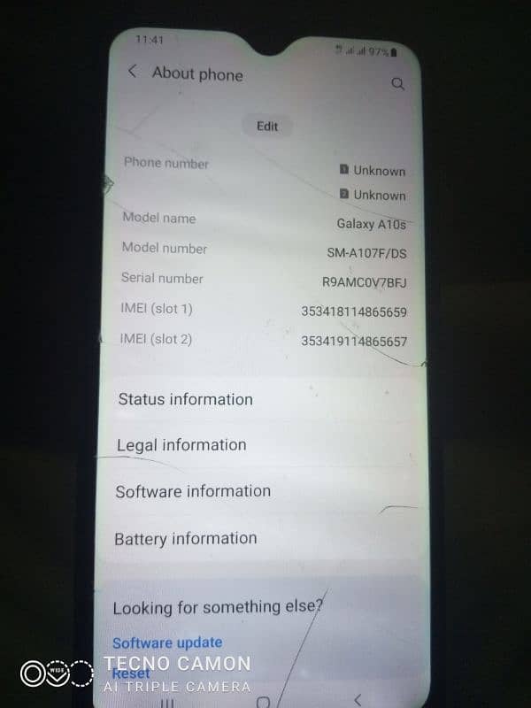 samsung A10s good condation good battery timing 3