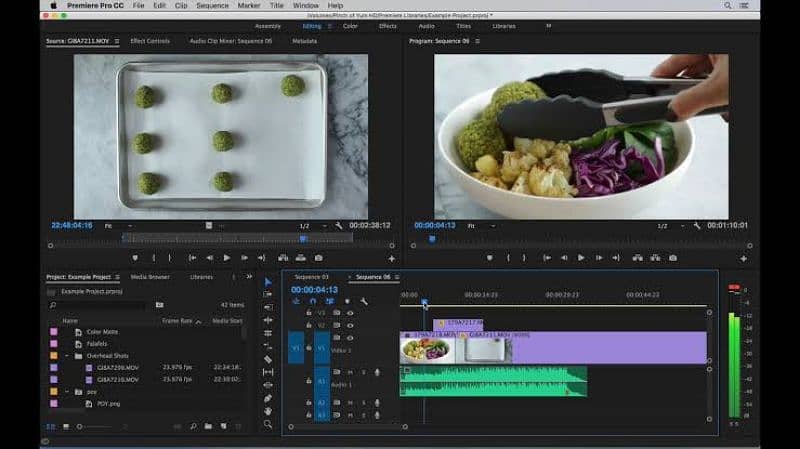 Video editing using Premiere Pro 1